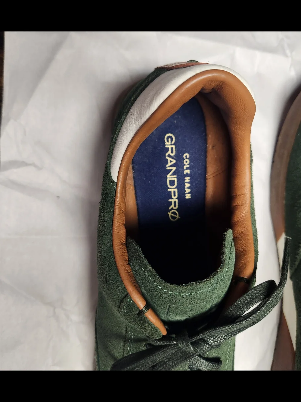 Cole Haan Green Suede GrandPro Lace-Up Sneakers